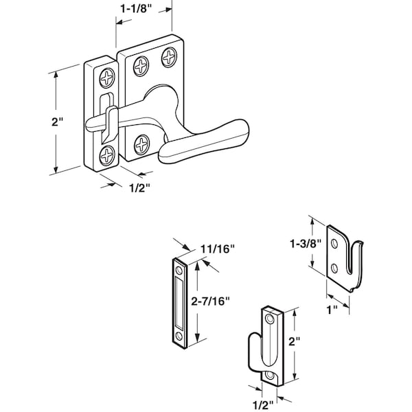 Lock Casement Sash White